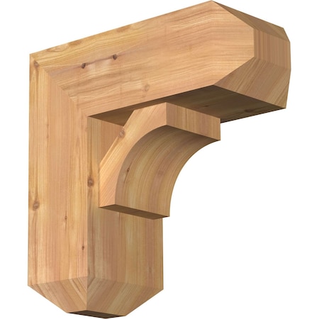 Ekena Millwork Westlake Craftsman Smooth Bracket w/ Offset Brace, Western Red Cedar, 7 1/2"W x 18"D x 18"H BKT0806X18X18WTL04SWR